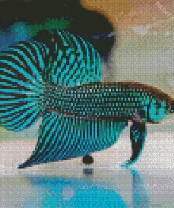 Green Betta Fish Diamond Painting