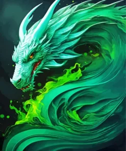 Green Dragon Diamond Painting