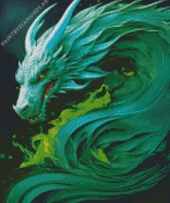 Green Dragon Diamond Painting