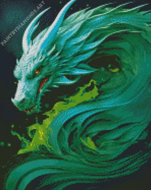 Green Dragon Diamond Painting