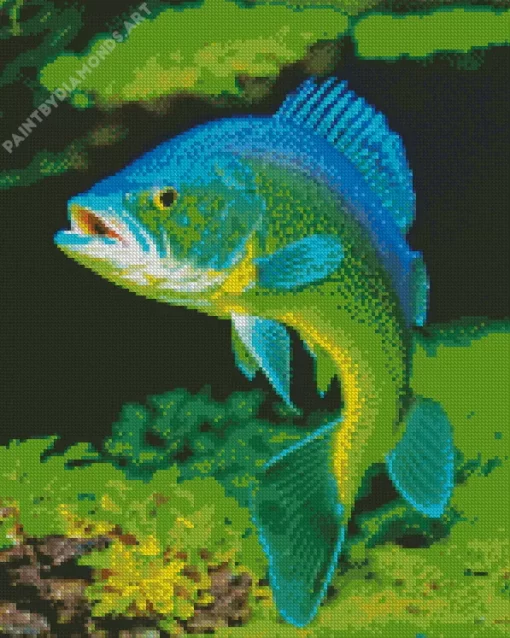 Green Fish Diamond Painting