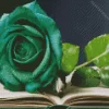 Green Rose Diamond Painting