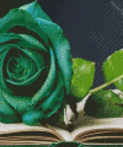 Green Rose Diamond Painting