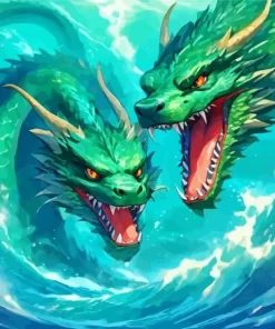 Green Sea Dragons Diamond Painting