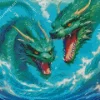 Green Sea Dragons Diamond Painting