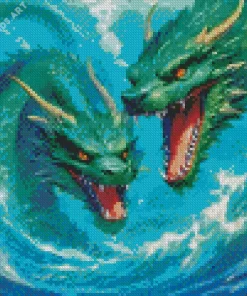 Green Sea Dragons Diamond Painting