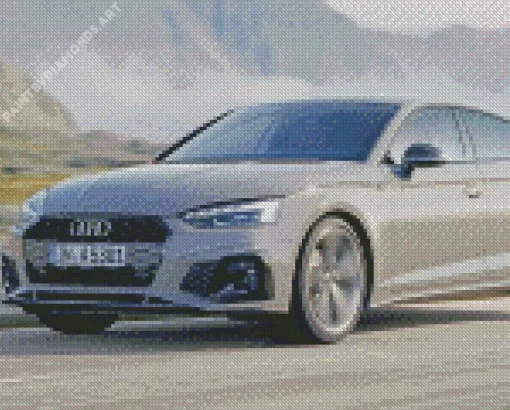 Grey Audi A5 Car Diamond Painting