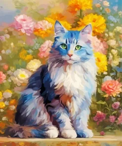 Grey Calico Cat Diamond Painting