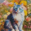 Grey Calico Cat Diamond Painting