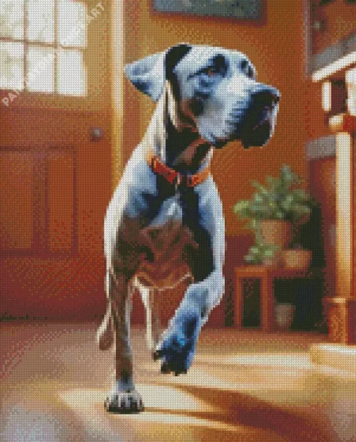 Grey Great Dane Diamond Painting