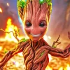 Groot Fire Diamond Painting