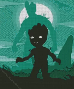 Groot Silhouette Diamond Painting