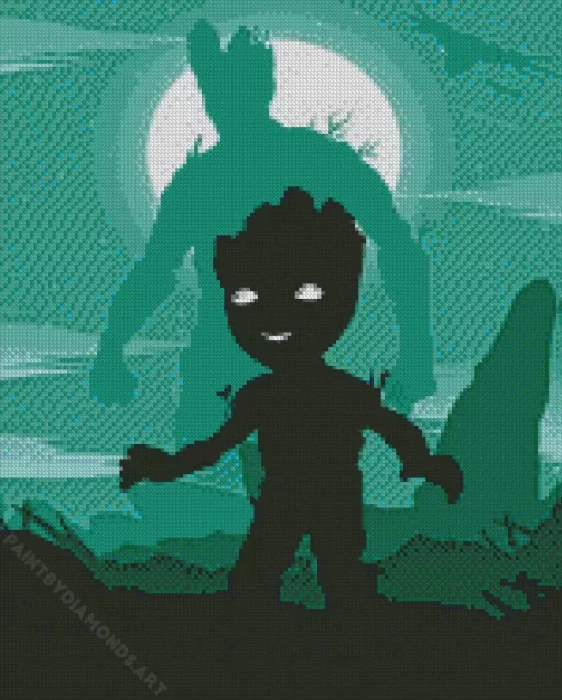 Groot Silhouette Diamond Painting