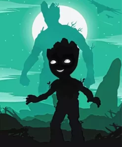 Groot Silhouette Diamond Painting