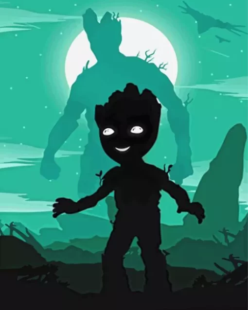 Groot Silhouette Diamond Painting