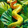 Light Green Snake Diamond Painting