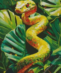 Light Green Snake Diamond Painting