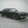 Matte Black 69 Charger Diamond Painting