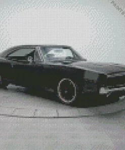 Matte Black 69 Charger Diamond Painting