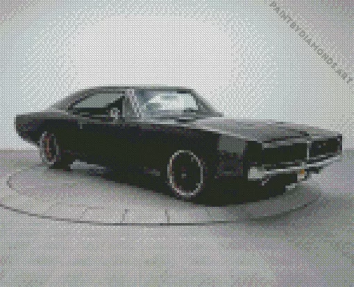 Matte Black 69 Charger Diamond Painting