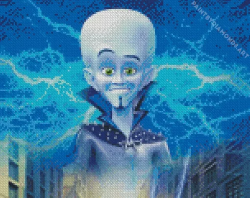 Megamind Face Diamond Painting