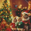 Mice Celebrating Christmas Diamond Painting