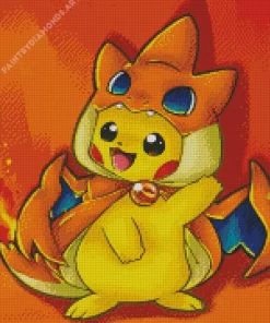 Pikachu and Charizard Diamond Painting