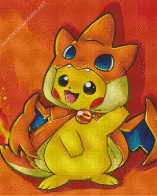 Pikachu and Charizard Diamond Painting