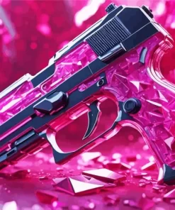 Pink Gun Diamond Painting