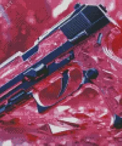 Pink Gun Diamond Painting