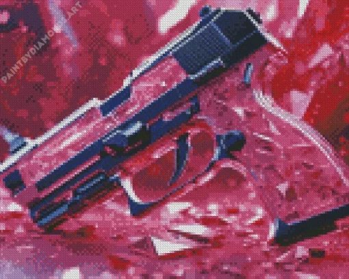 Pink Gun Diamond Painting