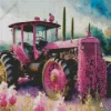 Pink Tractor Diamond Painting