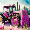 Pink Tractor Diamond Painting