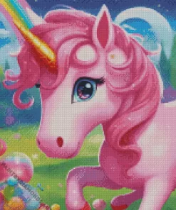 Pink Unicorn Diamond Painting