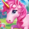 Pink Unicorn Diamond Painting