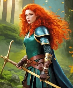 Redhead Female Warrior Diamond Painting