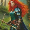 Redhead Female Warrior Diamond Painting