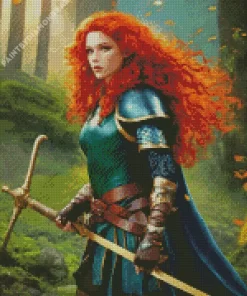 Redhead Female Warrior Diamond Painting