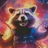 Rocket Raccoon Character Diamond Painting