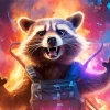 Rocket Raccoon Character Diamond Painting