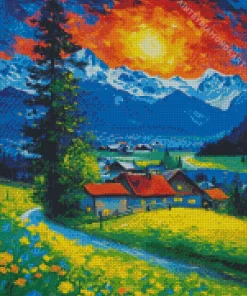 Van Gogh Style Landscape Diamond Painting