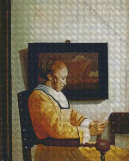 A Young Woman Reading Diamond Painting