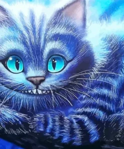 Alice In Wonderland Blue Cheshire Cat Diamond Painting