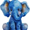 Baby Blue Elephant Diamond Painting