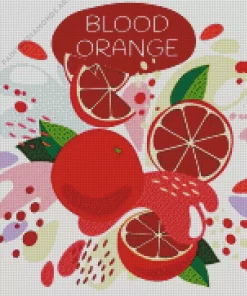 Blood Orange Illustration Diamond Painting