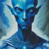 Blue Alien Diamond Painting