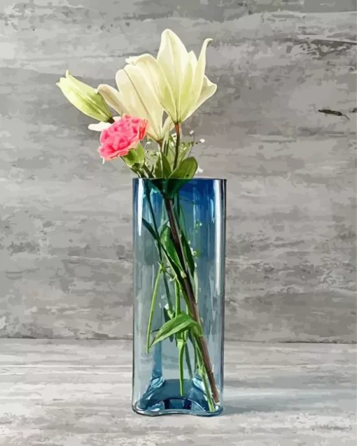 Blue Glass Vase Diamond Painting