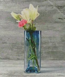 Blue Glass Vase Diamond Painting