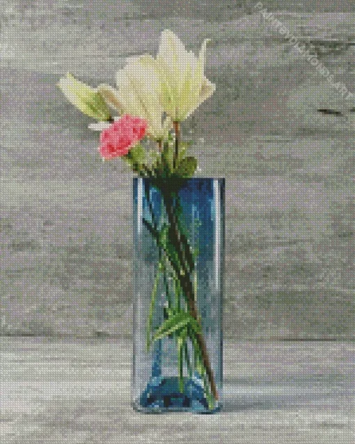 Blue Glass Vase Diamond Painting