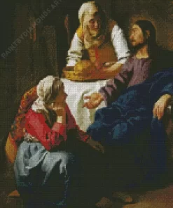 Christ in the House of Martha and Mary Diamond Painting